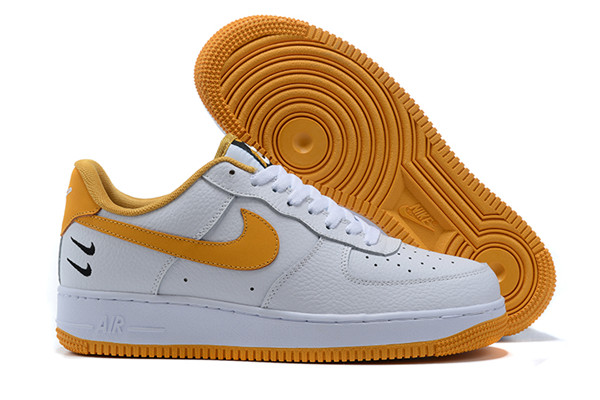 Men's Air Force 1 White/Yellow Shoes 0136